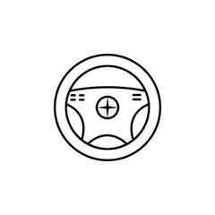 Obraz premium steering, wheel outline icon. Can be used for web, logo, mobile app, UI, UX