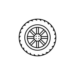 tire, car outline icon. Can be used for web, logo, mobile app, UI, UX