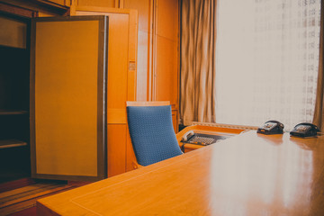 vintage office with table and chairs
