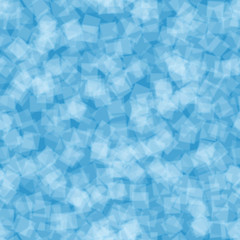 Fototapeta na wymiar Abstract seamless pattern of randomly distributed translucent squares in light blue colors