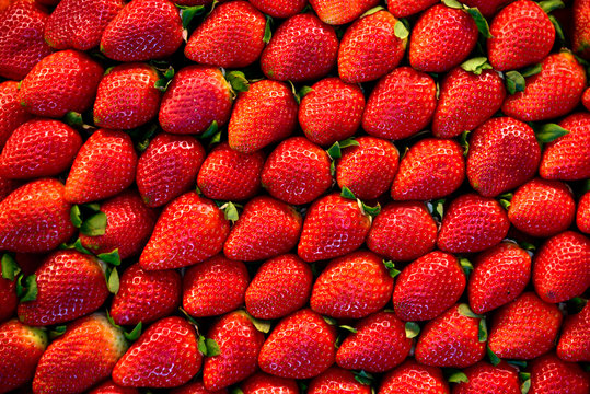     Strawberry. Fresh organic berries macro. Fruit background 
