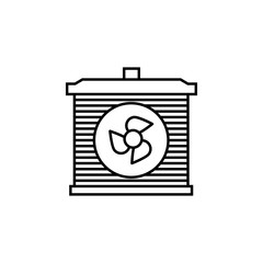 radiator, car outline icon. Can be used for web, logo, mobile app, UI, UX