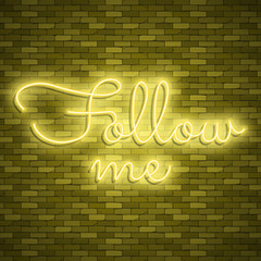 Obraz premium Neon light lettering, Stock vector. Color design