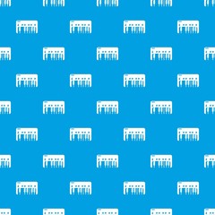 Synthesizer piano pattern vector seamless blue repeat for any use