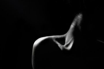 Obraz premium hand on black background