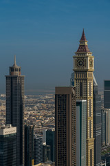 Fototapeta na wymiar Dubai dowtown skyscrapers, United arabic emirates