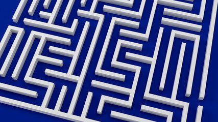strategy problem decisions 3D illustration complicated maze