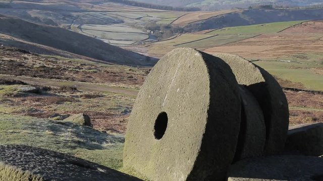 Stanage Edge Millstones, Derbyshire, England, Uk, Europe 