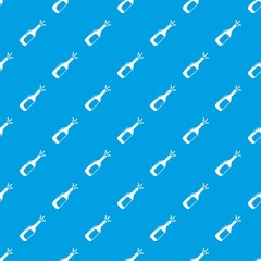 Wedding champagne explosion pattern vector seamless blue repeat for any use