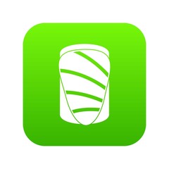 Salmon icon digital green for any design isolated on white vector illustration