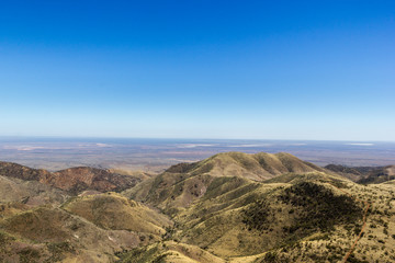 Fototapeta na wymiar nice view at the flinders range national park from the dutchman star lookout