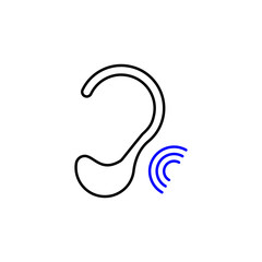 Medical ear icon. Element of Medical icon for mobile concept and web apps. Detailed Medical ear icon can be used for web and mobile
