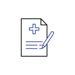 Medical writing icon. Element of Medical icon for mobile concept and web apps. Detailed Medical writing icon can be used for web and mobile