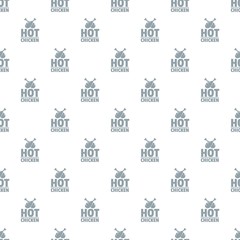 Fototapeta na wymiar Hot chicken pattern vector seamless repeat for any web design