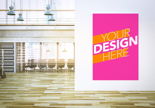 Print in Office Interior Mockup