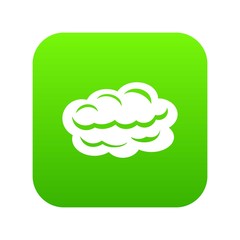 Technology cloud icon green vector isolated on white background