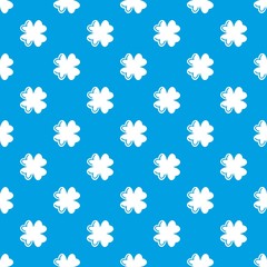 Quatrefoil leaf pattern vector seamless blue repeat for any use