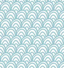 seamless traditional japanese blue shell pattern