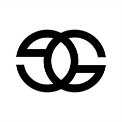 GE, EG, GOE, EOG initials geometric company logo