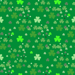 Saint Patrick s day seamless background. vector .