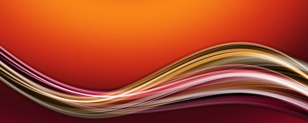 Abstract elegant wave panorama design with space for your text