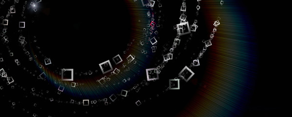 Futuristic square panorama background design illustration with light