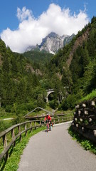 Munich Venice cycle track through the dolomits