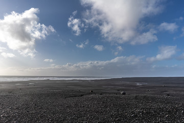 Schwarzer Strand in Island