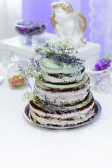 Obraz na płótnie Canvas Wedding cake in Provence style