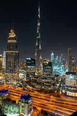 Obraz premium Dubai dowtown skyscrapers, United arabic emirates