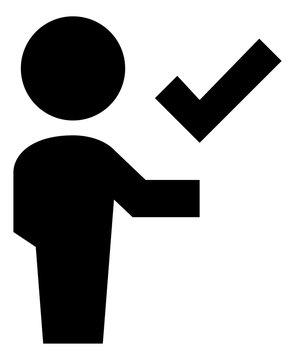 recommend clip art: Person With Checkmark Vector Icon