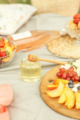  Beautifully serviced table in nature in eco style