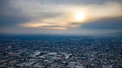 Fototapeta na wymiar City Scape of Los Angeles California 