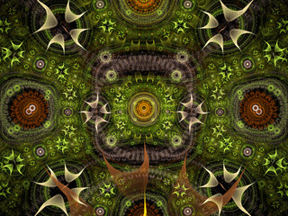 Abstract fractal background, computer-generated illustration.