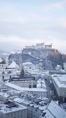 Obraz premium View of a cold Salzburg.