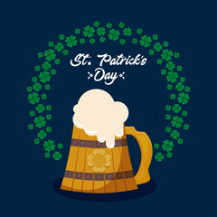 beer in jar of st patrick day