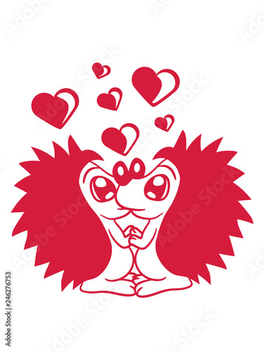 Fototapete Herzchen Herzen Paar Liebe Verliebt Kussen Handchen Halten Parchen Kuss 2 Freunde Team Susser Kleiner Niedlicher Igel Herbst Winter Stacheln Comic Cartoon Clipart Style O Mat