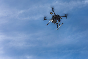 Drone flying and working for ortophoto and thermal analysis of PV Plants with visual and thermal...