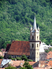 Fototapeta premium Bistrita, Evangelical Church in 2005, Romania