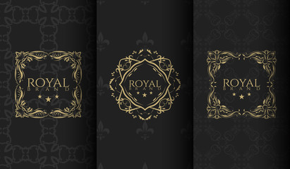 Set of luxury logo