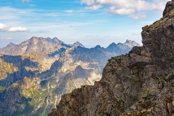 High Tatra Mountains, aerial view from Rysy peak