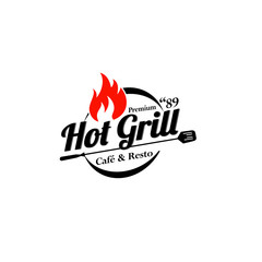 Hot Grill logo vintage 