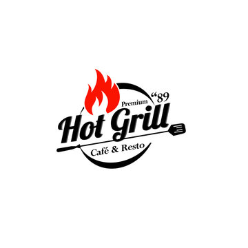 Hot Grill logo vintage 