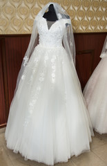 Fototapeta na wymiar Wedding dress detail.