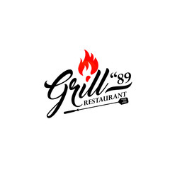 Hot Grill logo vintage 