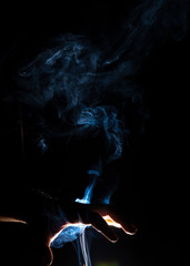 Smoke is colloidal. Particles of solid or liquid ... Smoke is also a component of exhaust emissions from internal combustion engines. Especially the diesel exhaust.