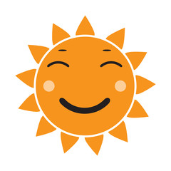 Isolated happy sun image. Vector illustration design
