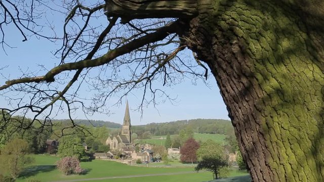Edensor Village, Chatsworth House, Derbyshire, England, UK, Europe
