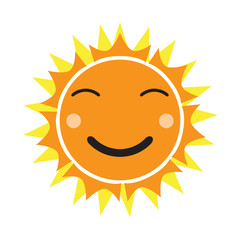 Isolated happy sun image. Vector illustration design