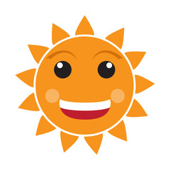 Isolated happy sun image. Vector illustration design